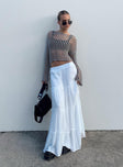 product Miriah Maxi Skirt White Low Impact Princess Polly  Maxi Maxi 