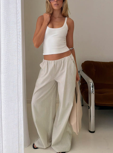Lunea Concealed Waistband Pants Pinstripe