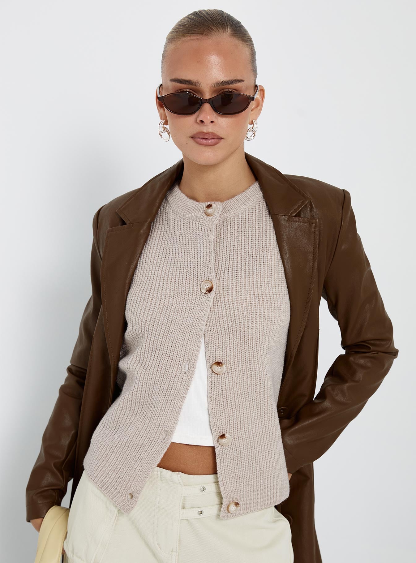 Wait A Lifetime Short Sleeve Cardigan Beige