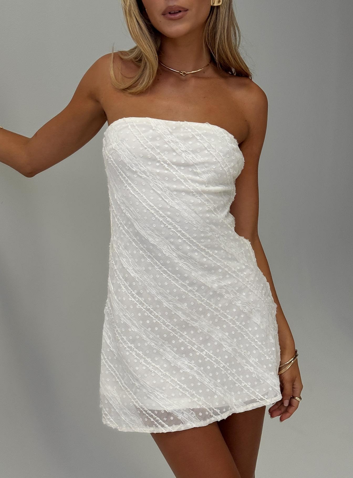 melodic strapless mini dress cream Opalette Strapless Mini Dress Cream