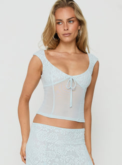Quani Lace Top Blue