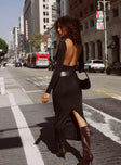 Mariani Backless Maxi Dress Black