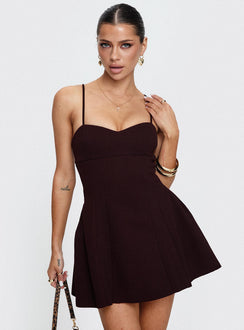 princess polly caesura mini dress wine Princess Polly