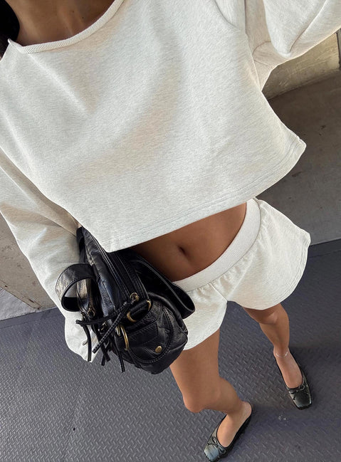 Daybreak Rib Waist Shorts Snow Marle