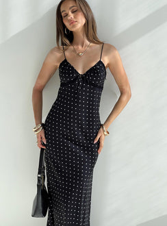 black and white polka dot dress formal Ava Presley Dress 39264