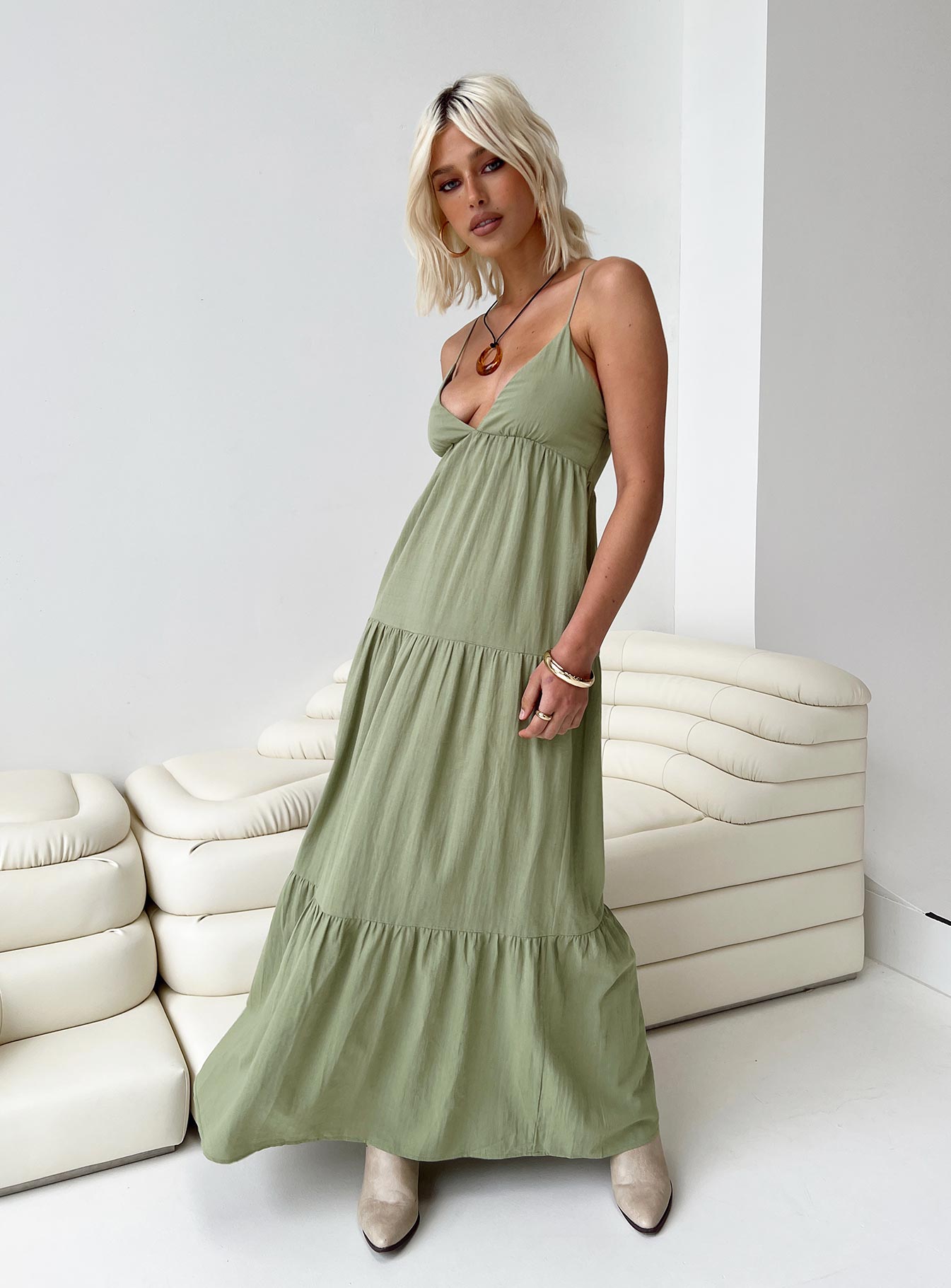 Chelsea Maxi Dress Sage Green | Princess Polly Chelsea Maxi Dress Sage Green | Princess Polly