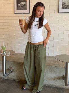 Lunea Concealed Waistband Pants Khaki
