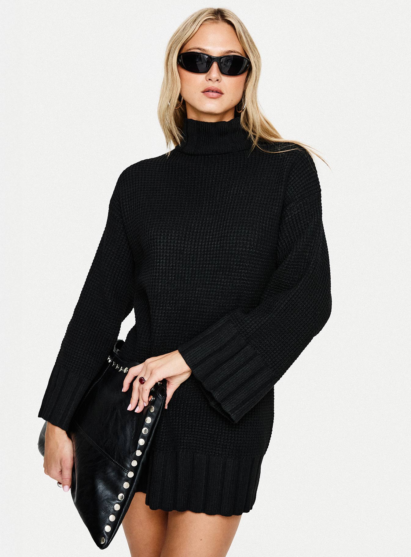 Tarin Long Sleeve Knit Mini Dress M | L | Black | Womens | Princess Polly Tarin Long Sleeve Knit Mini Dress M | L | Black | Womens | Princess Polly
