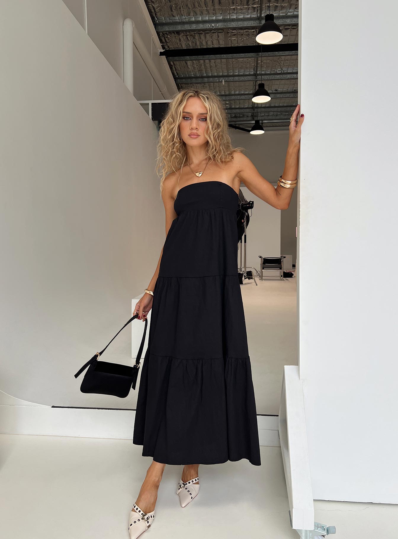 Osment maxi dress black