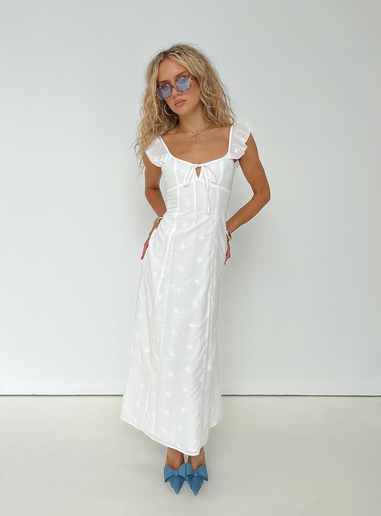 Lombardi maxi dress white