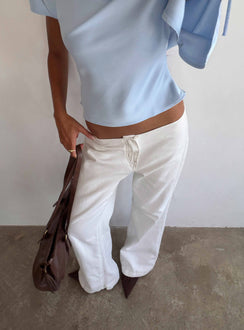 Buenos No Waist Low Rise Straight Leg Jeans White Petite