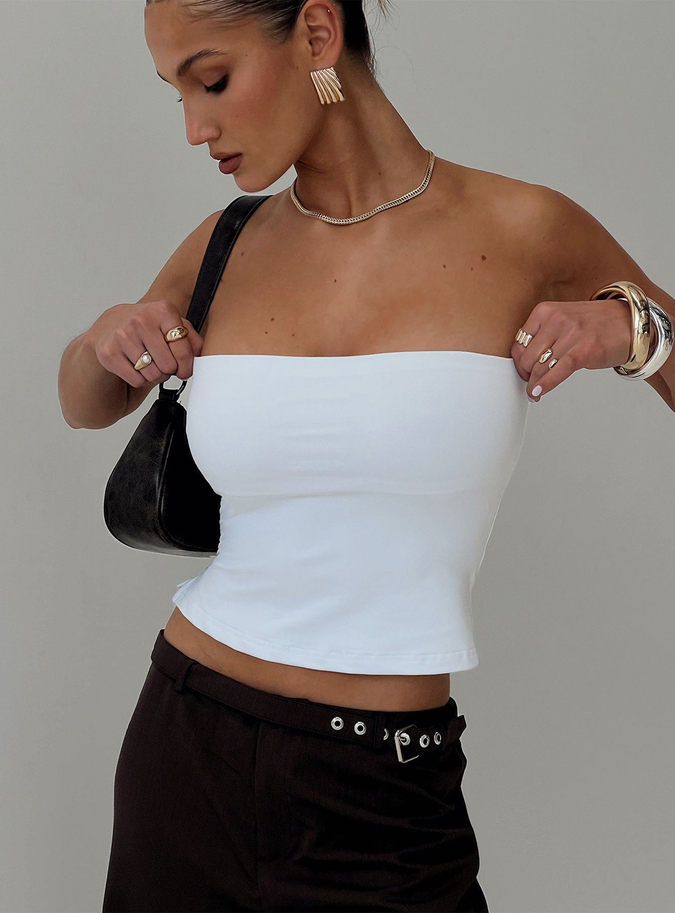 Aurorah Strapless Top White | Princess Polly