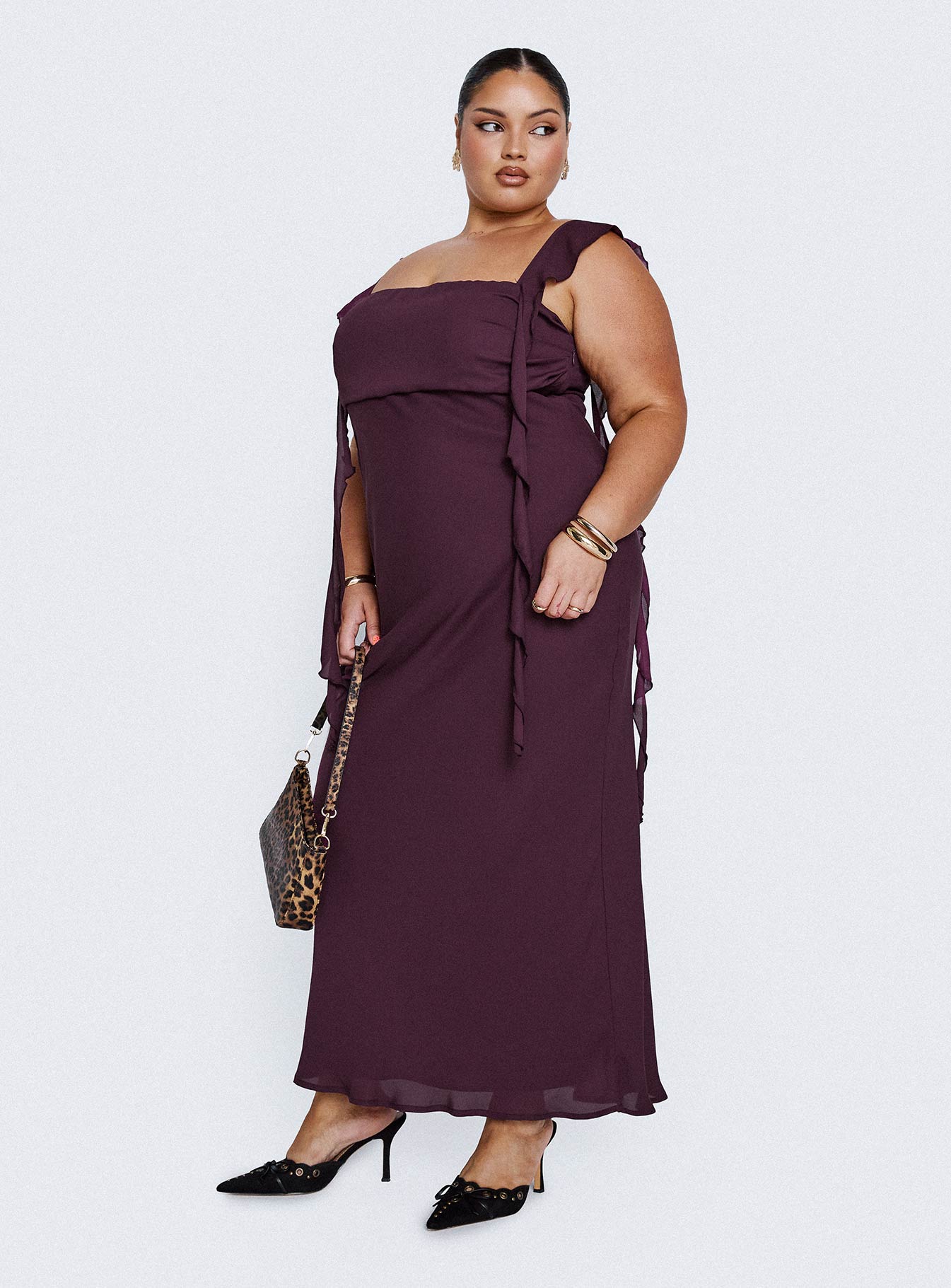 Lanai Maxi Dress Plum Curve | Princess Polly Lanai Maxi Dress Plum Curve | Princess Polly