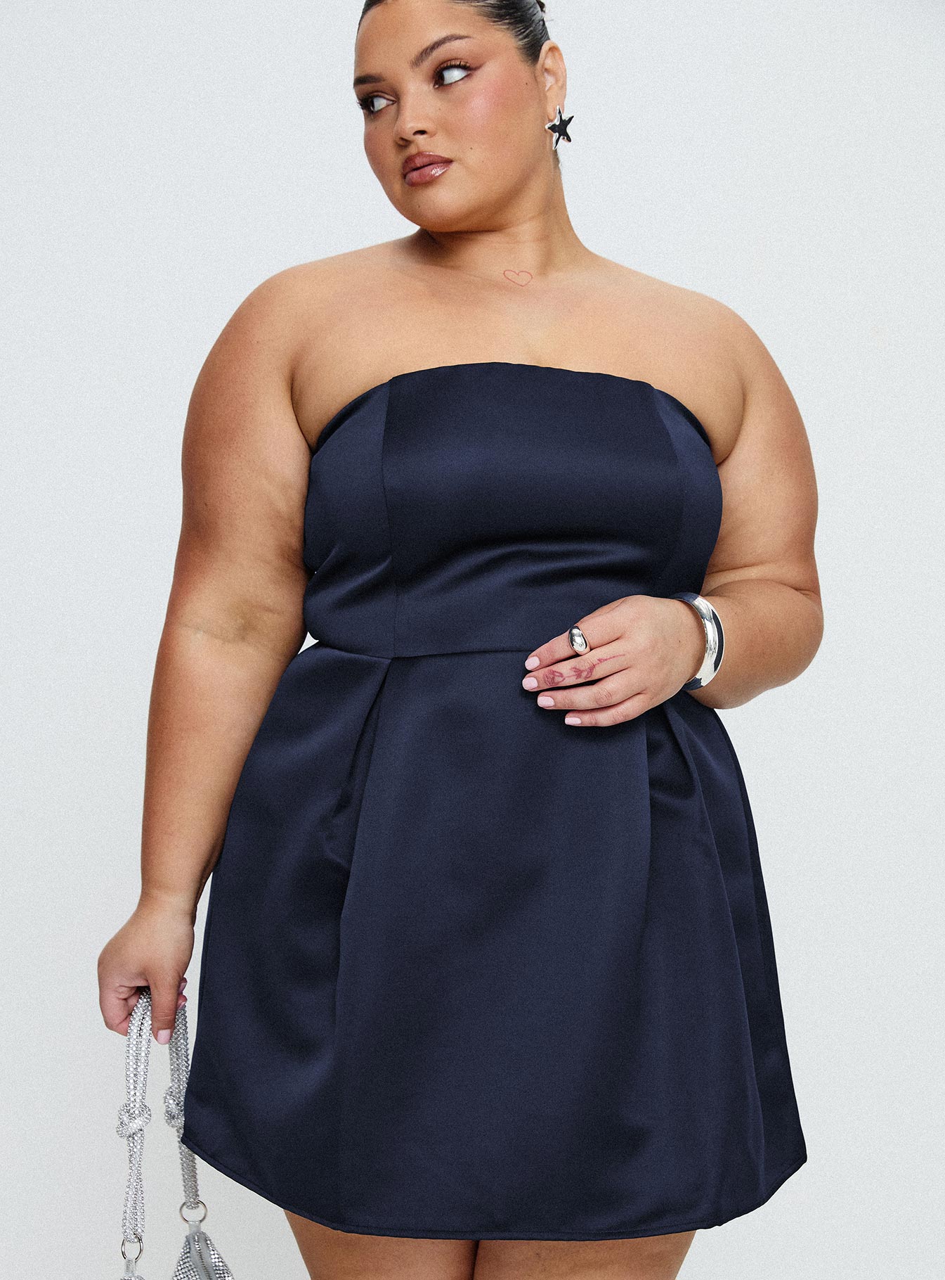 Spader Corset Mini Dress Navy Curve | Princess Polly Spader Corset Mini Dress Navy Curve | Princess Polly