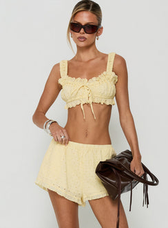 Midnight Sugar Frill Shorts Butter