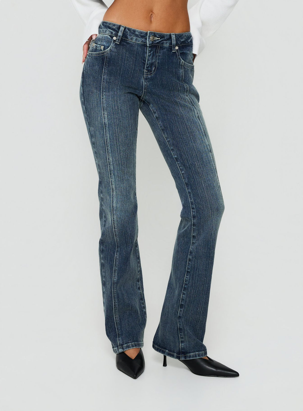 Palaces Low Rise Ringspun Bootleg Jeans Dark Indigo