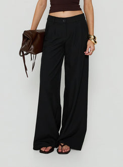 Archer Mid Rise Baggy Pants Black