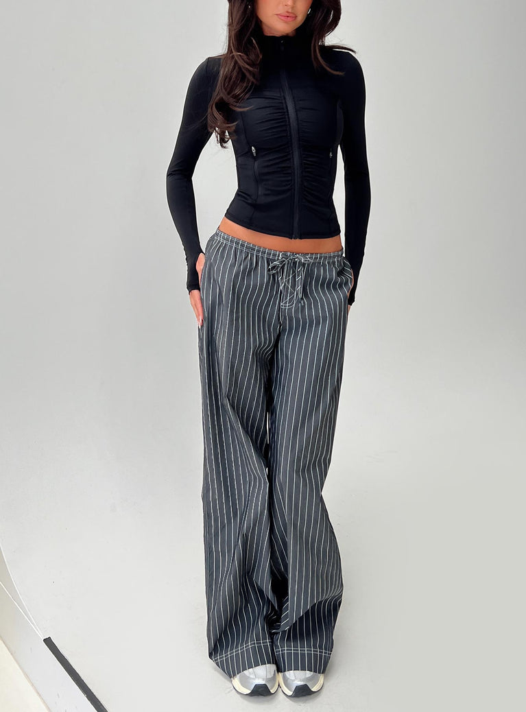 Terrance Baggy Pant Grey Stripe