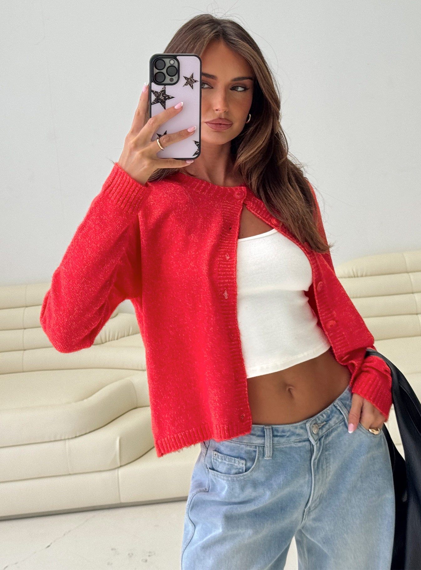 Denmark Cardigan Red | Princess Polly