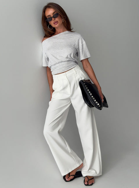 Archer Tailored Pants Petite | White | Womens