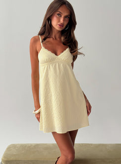 Lunya Mini Dress Lemon