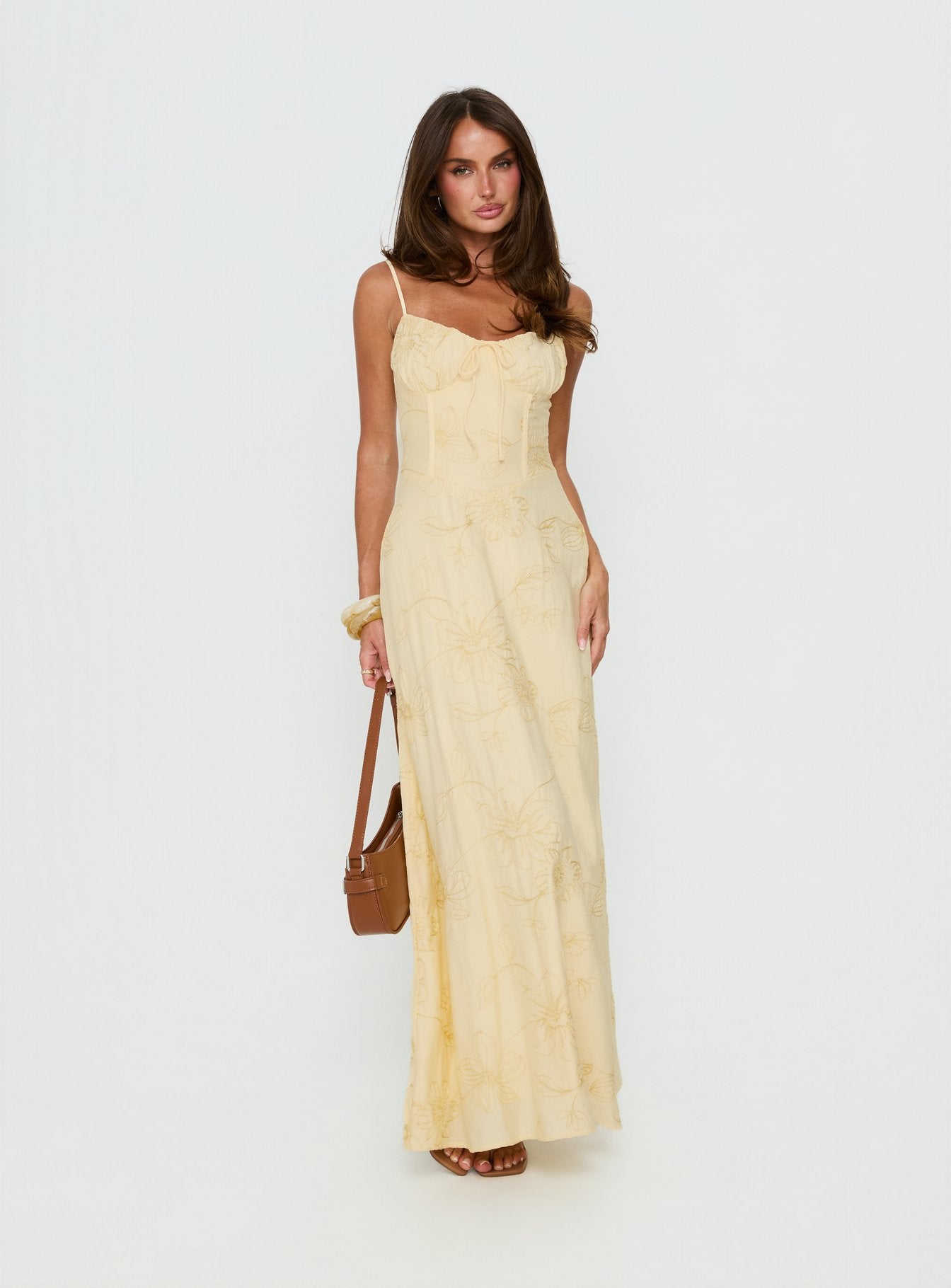 how to style a denim maxi dress Trendy Medium Wash | Cute Women's Dresses Having a gathered flare tiered dress Size:XS (5) Missoni Metallic-Trimmed Striped Crochet-Knit