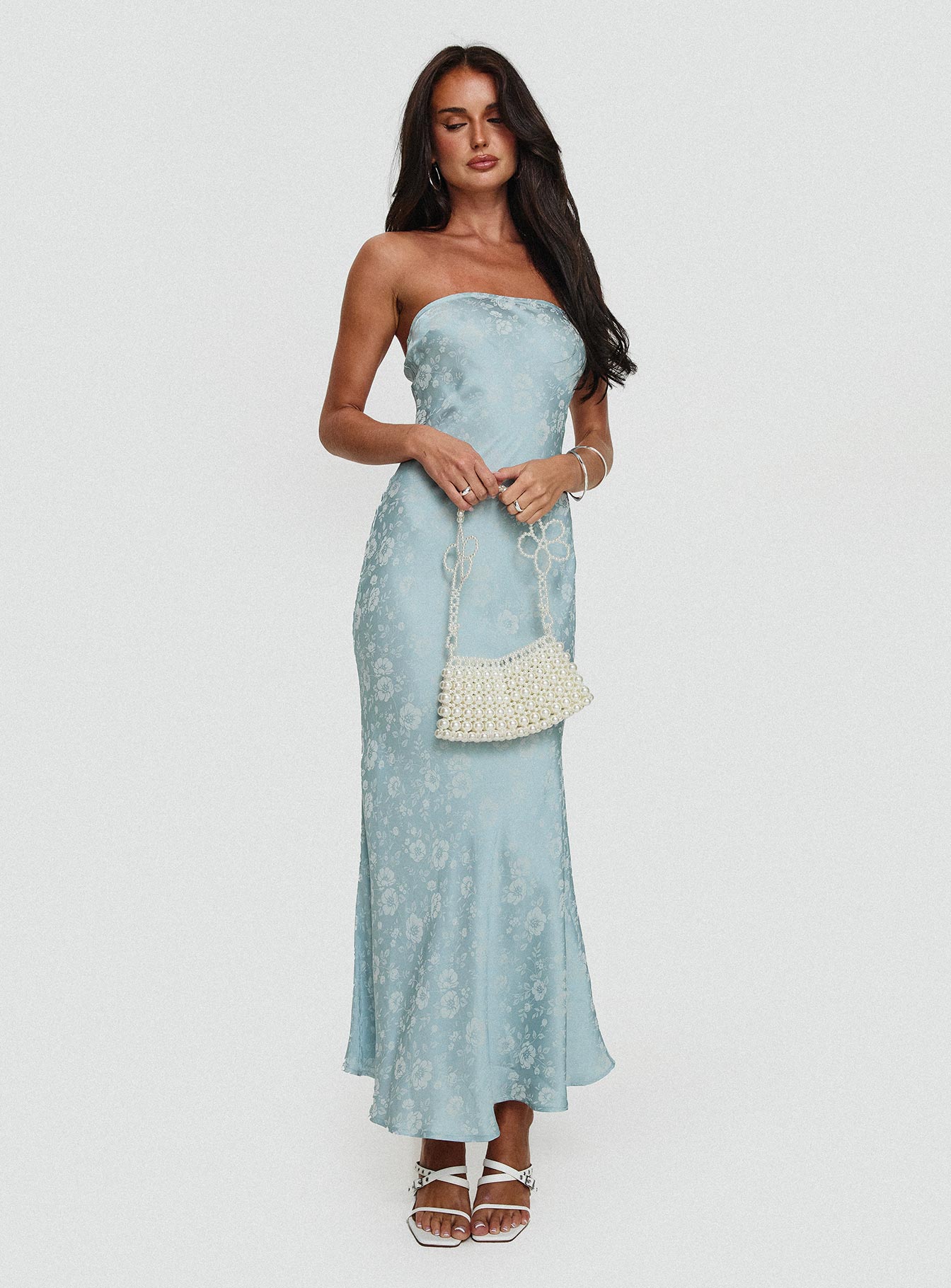 Salvin Strapless Maxi Dress Blue | Princess Polly Salvin Strapless Maxi Dress Blue | Princess Polly