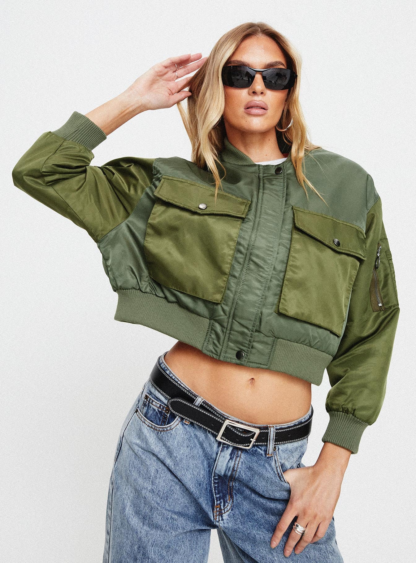 Milener utility bomber jacket olive