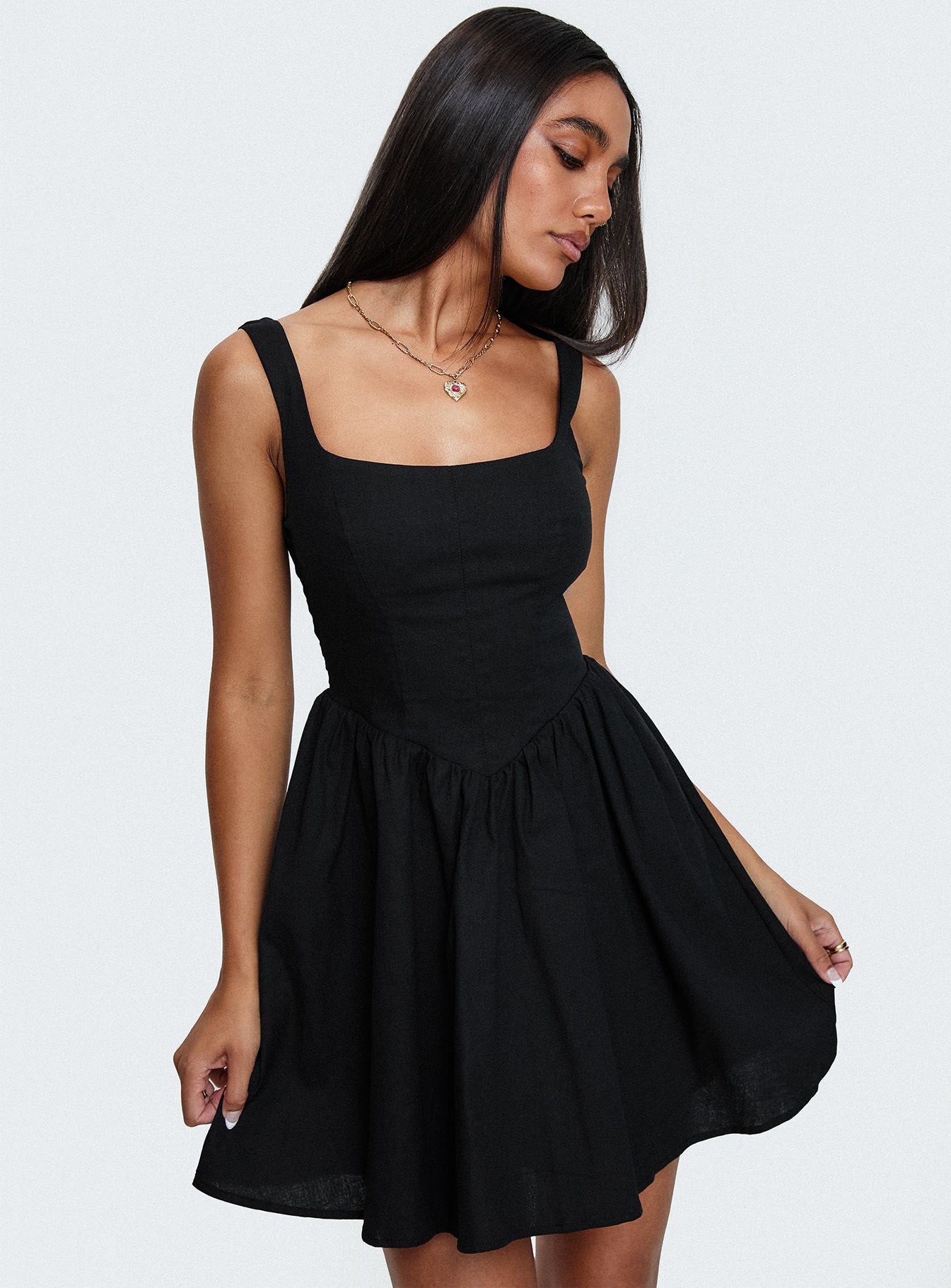 Martie Mini Dress Black | Princess Polly Martie Mini Dress Black | Princess Polly
