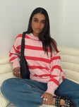 Ryanna Sweater Pink / Red Stripe