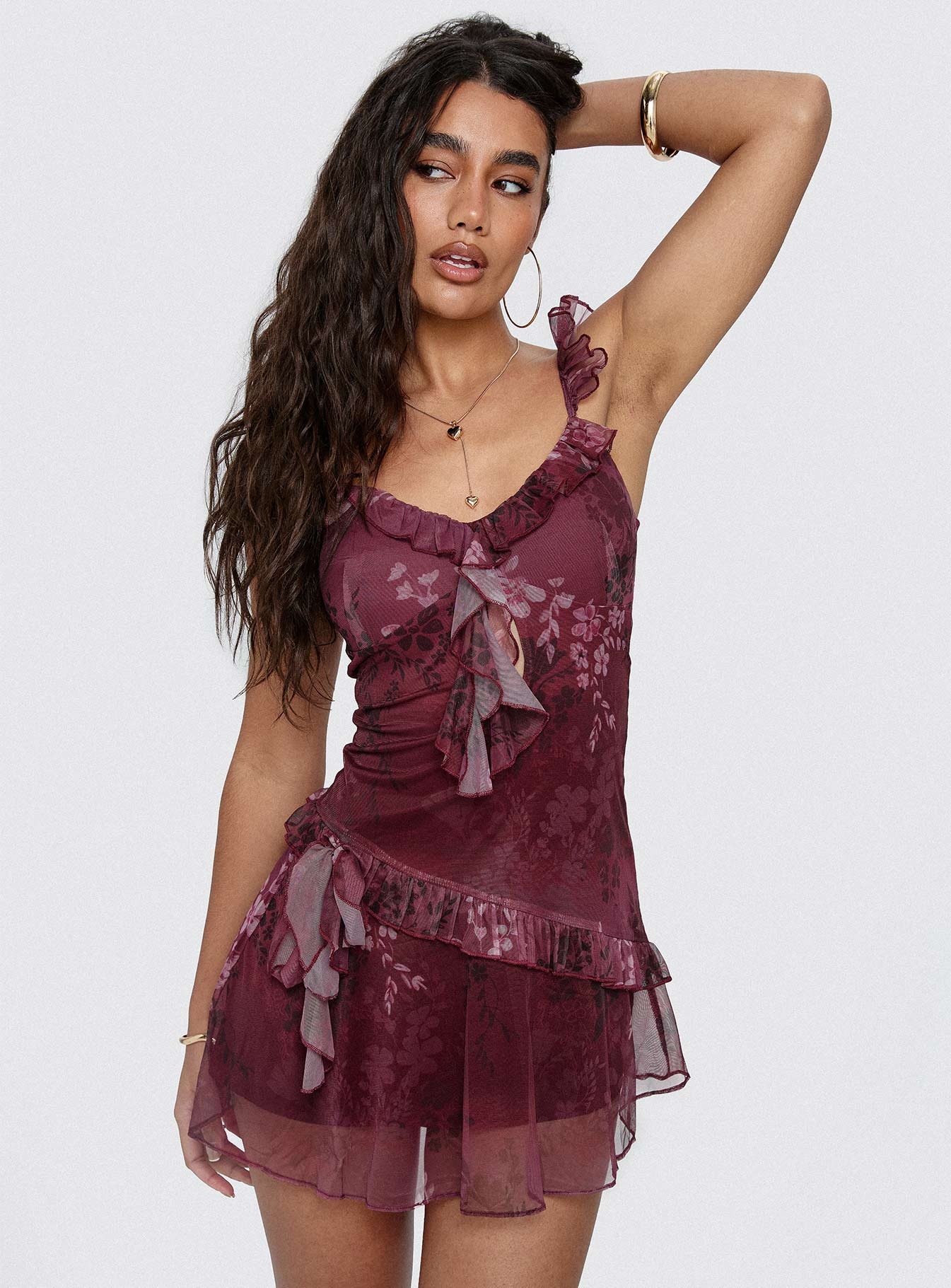 Ballad Floral Ruffle Mini Dress | Multi | Womens Ballad Floral Ruffle Mini Dress | Multi | Womens