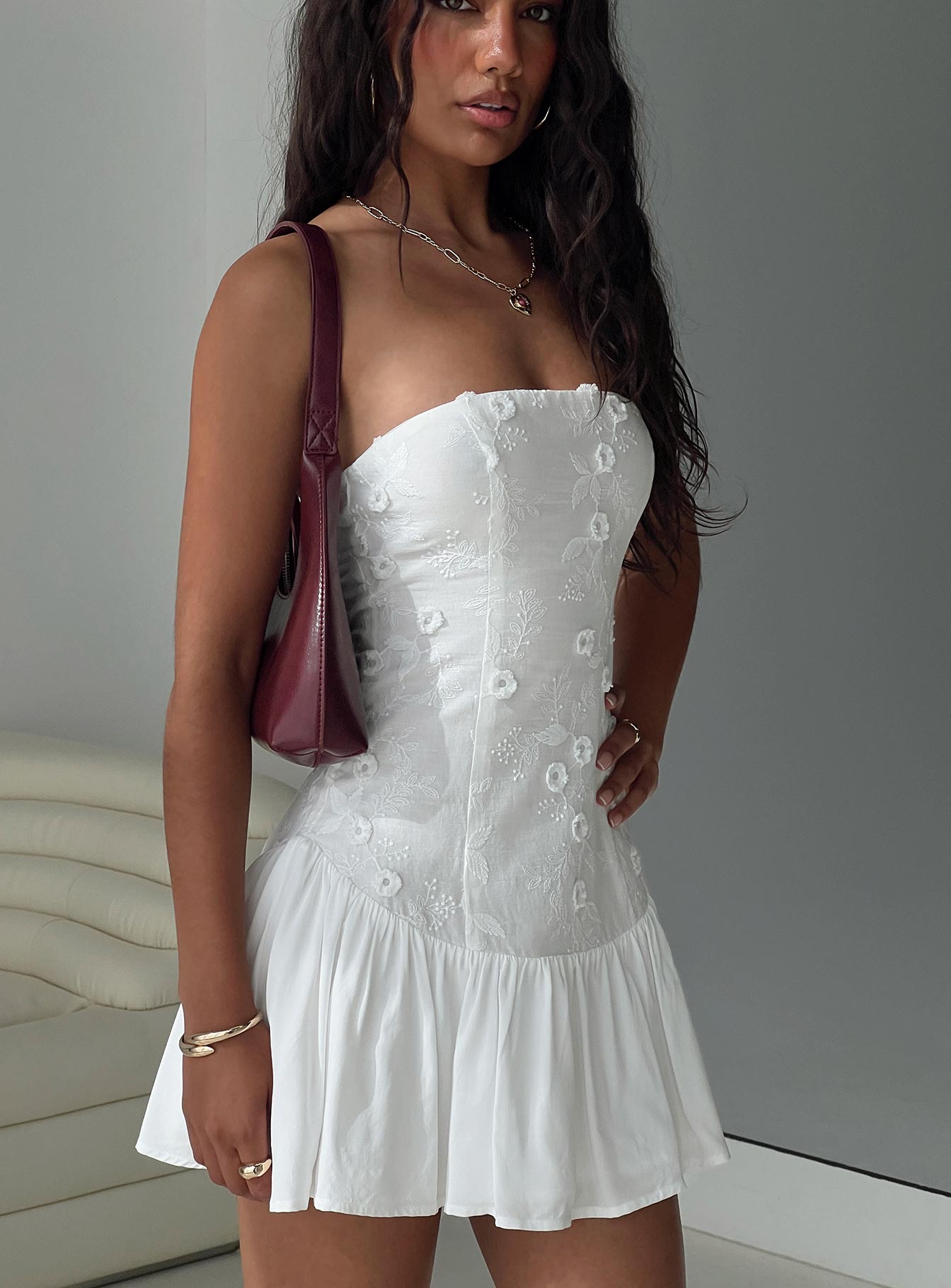Envie Strapless Mini Dress White | Princess Polly Envie Strapless Mini Dress White | Princess Polly
