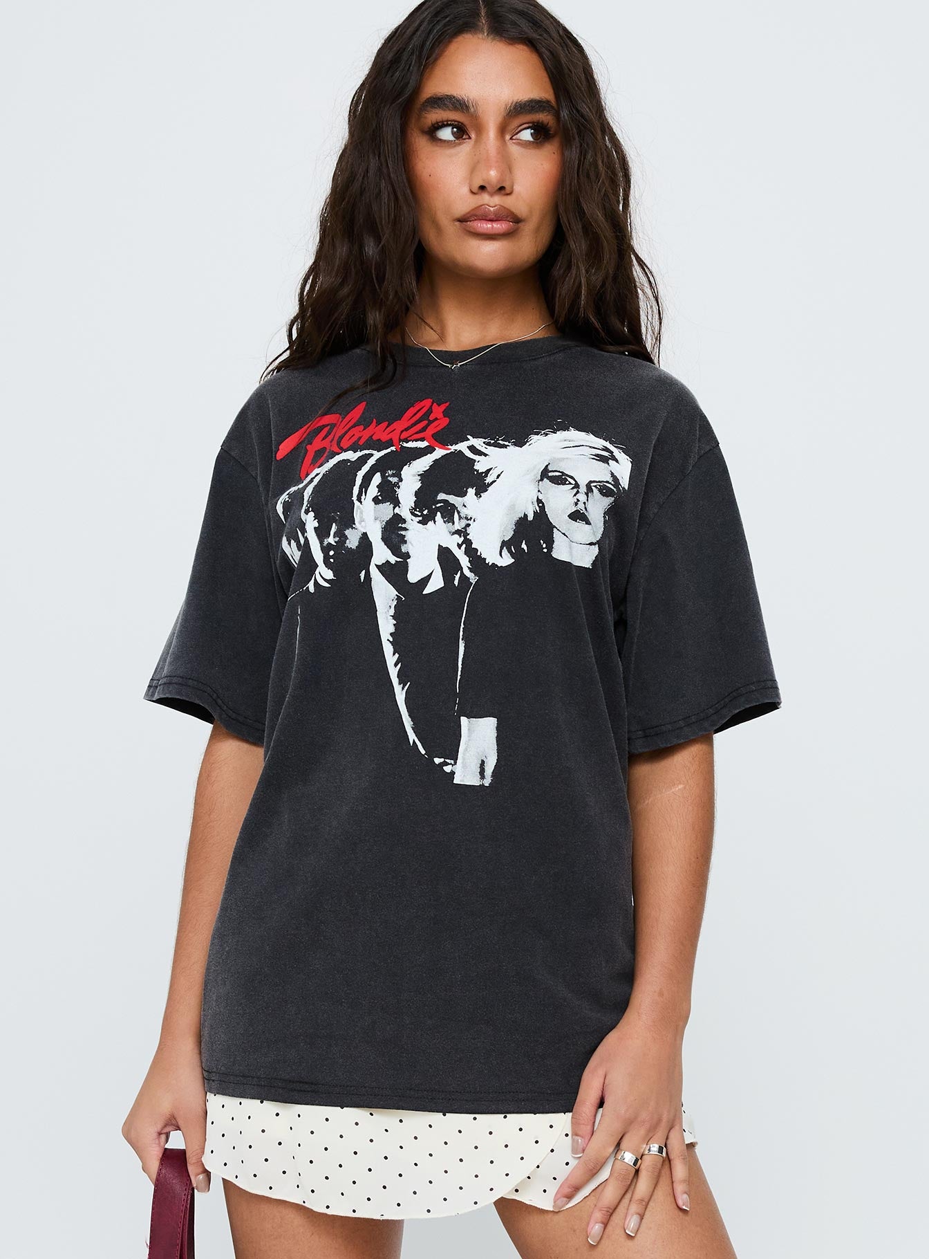 Blondie Vintage Oversized Graphic Tee Black