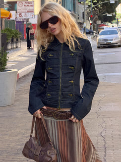 Cristen Cadet Buckle Denim Jacket Indigo
