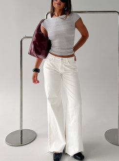 Darla Low Rise Straight Leg Jean White Petite