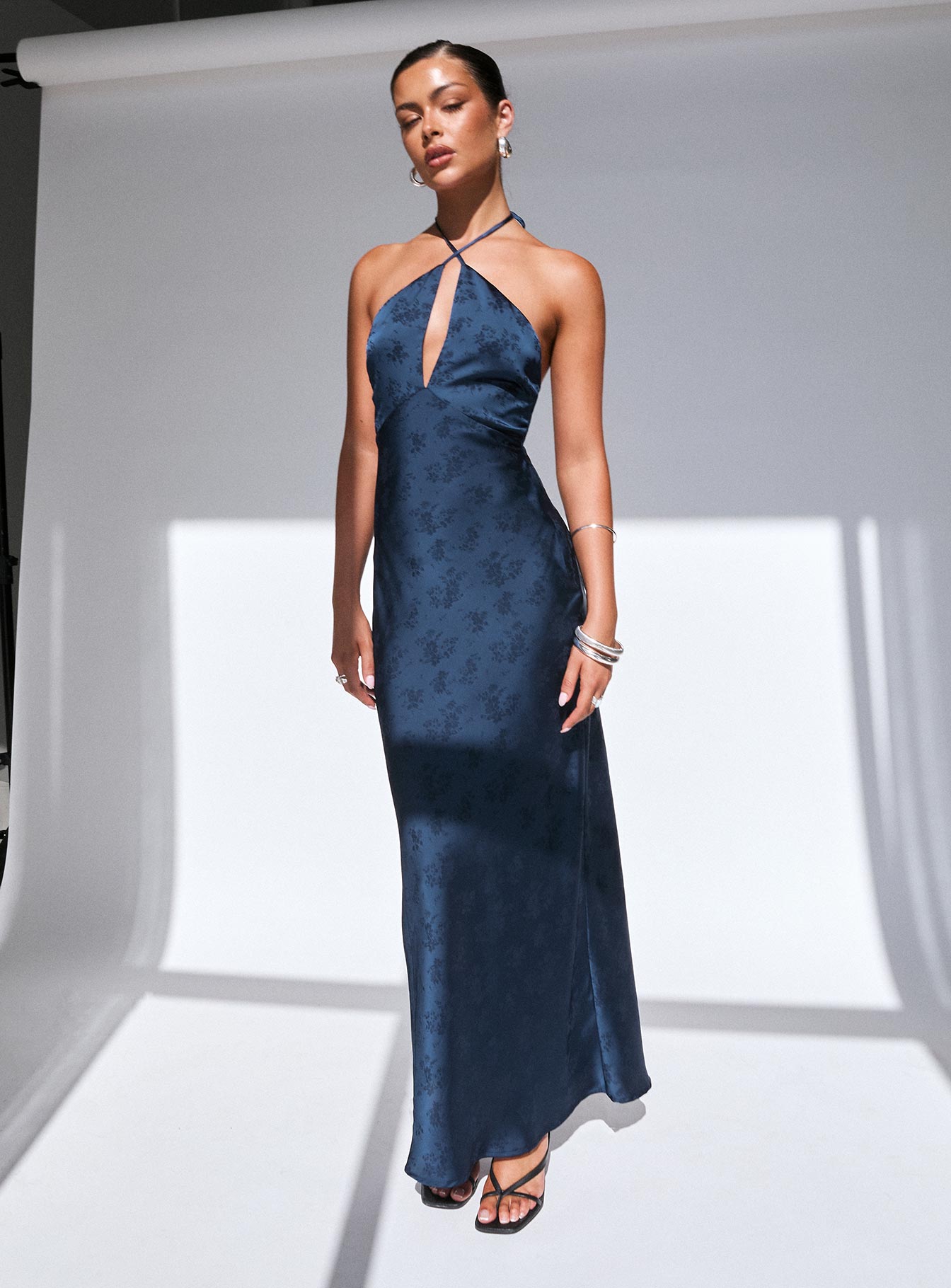 Limosina Halter Maxi Dress Navy | Princess Polly Limosina Halter Maxi Dress Navy | Princess Polly