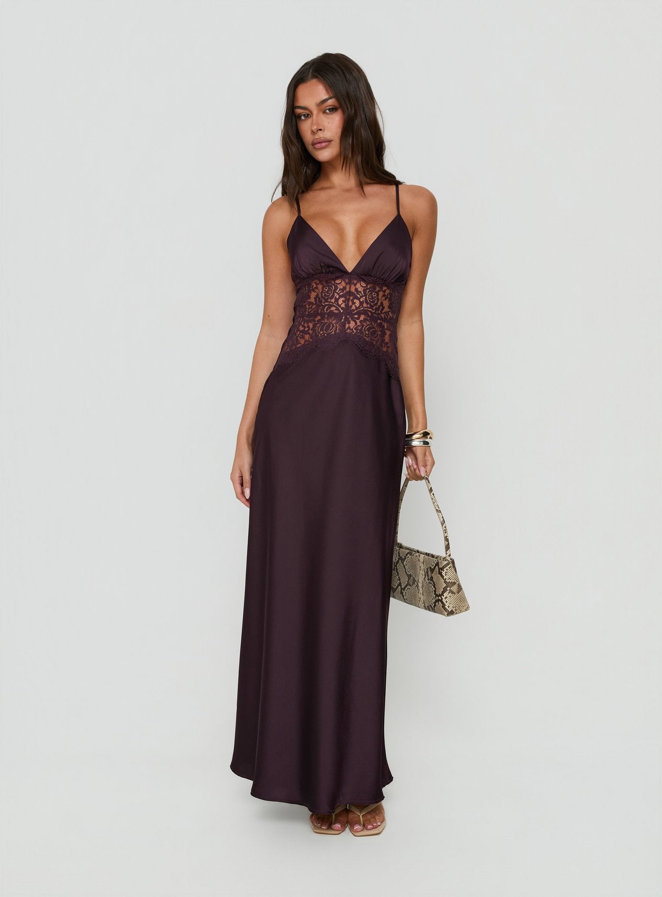 cocktail maxi dresses Satin Size:US26W color_Tan Sea Garden: Your go-to The thigh