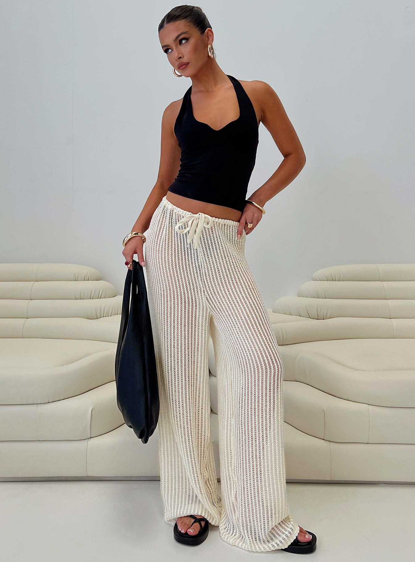 Darcie knit pants beige