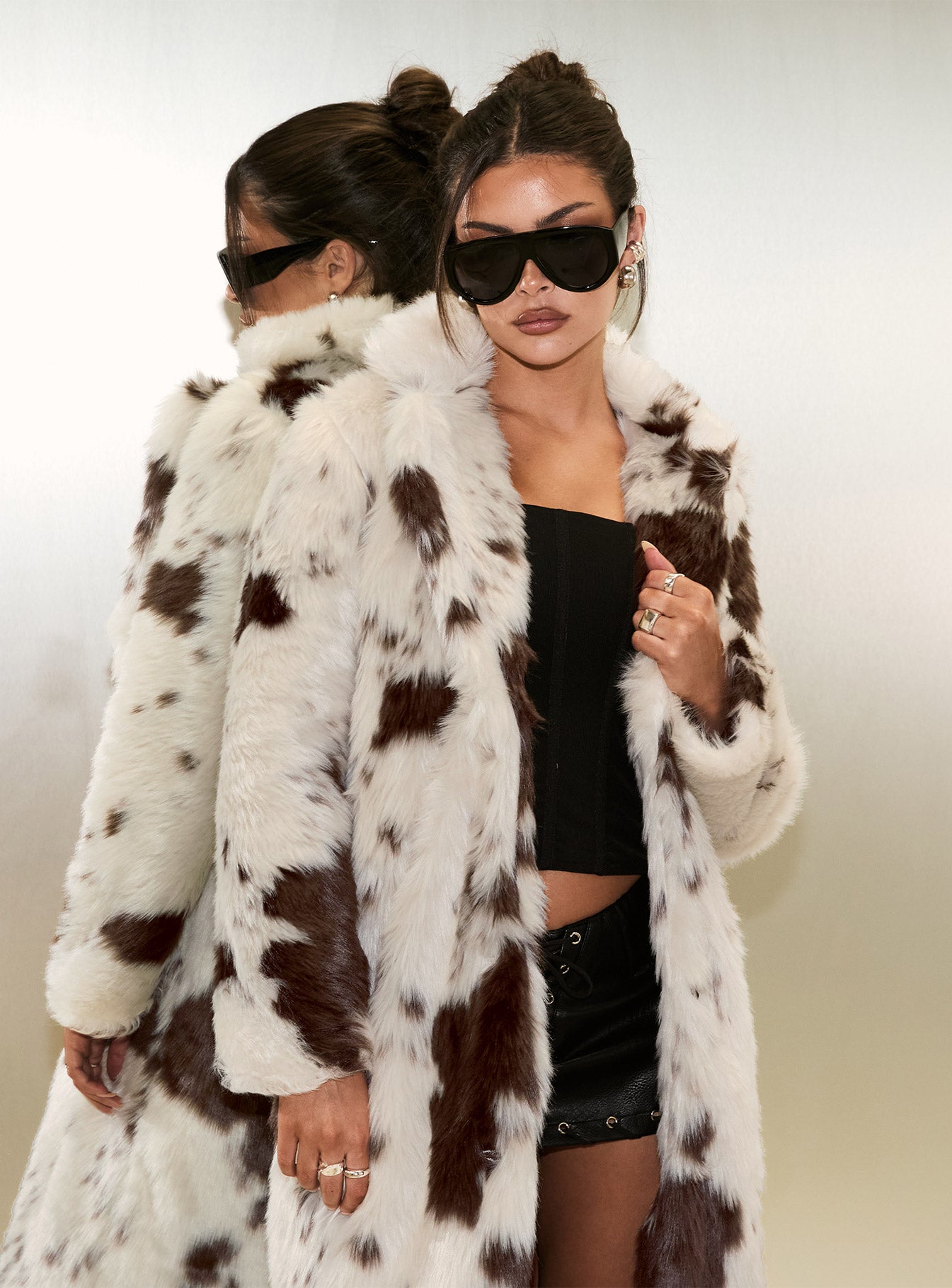 Winter Breeze Faux Fur Coat Multi | Princess Polly