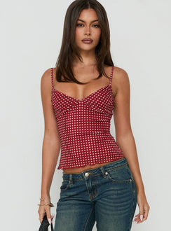 Milliano Cami Top Red Polka Dot