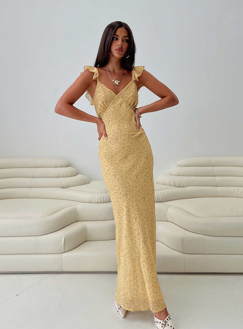 Dearlie Frill Maxi Dress Multi | Princess Polly Dearlie Frill Maxi Dress Multi | Princess Polly