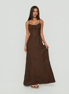 Members Only Maxi Dress Brown