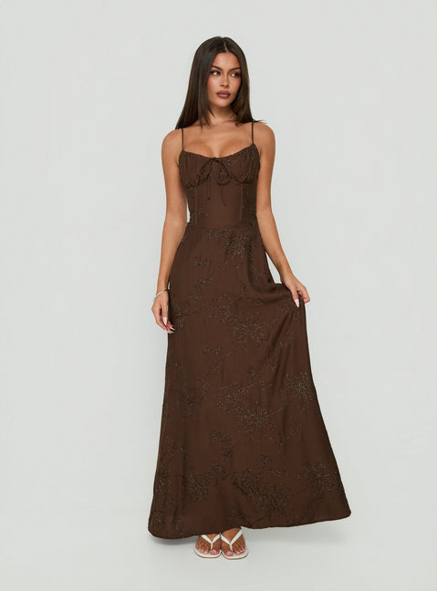 Members Only Maxi Dress Brown