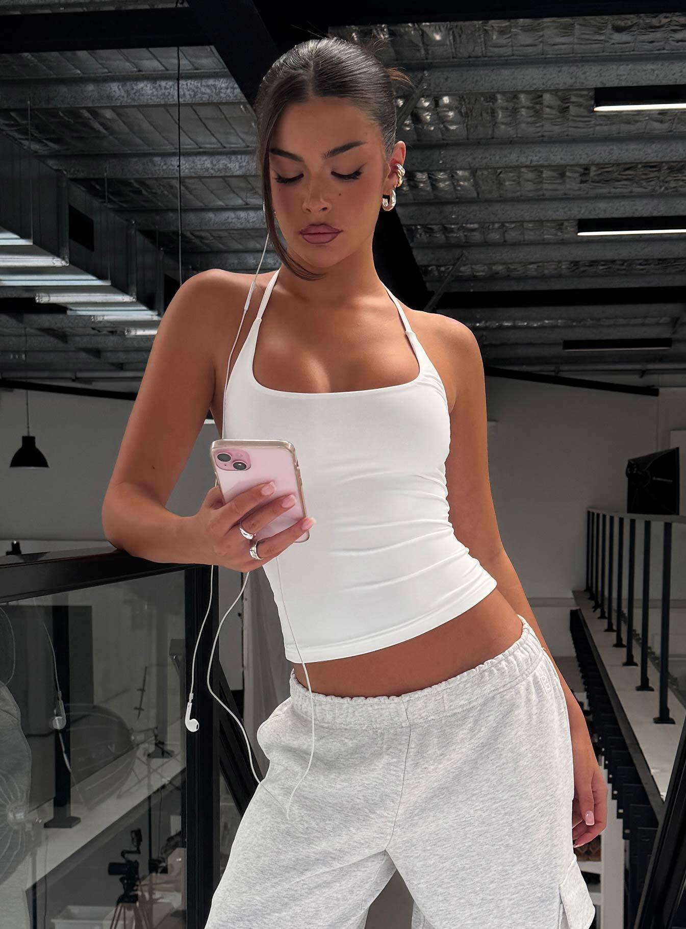 Ezekiel Nylon Top White | Princess Polly
