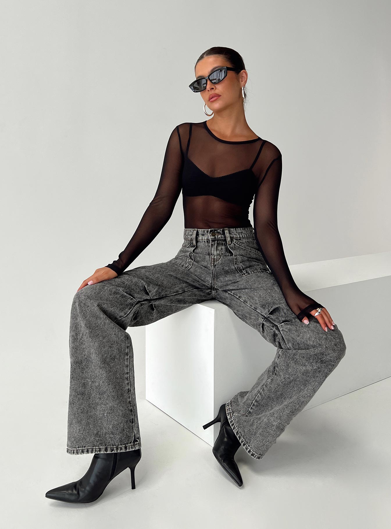 product Princess Polly High Waisted  Miami Vice Jeans Stonewash