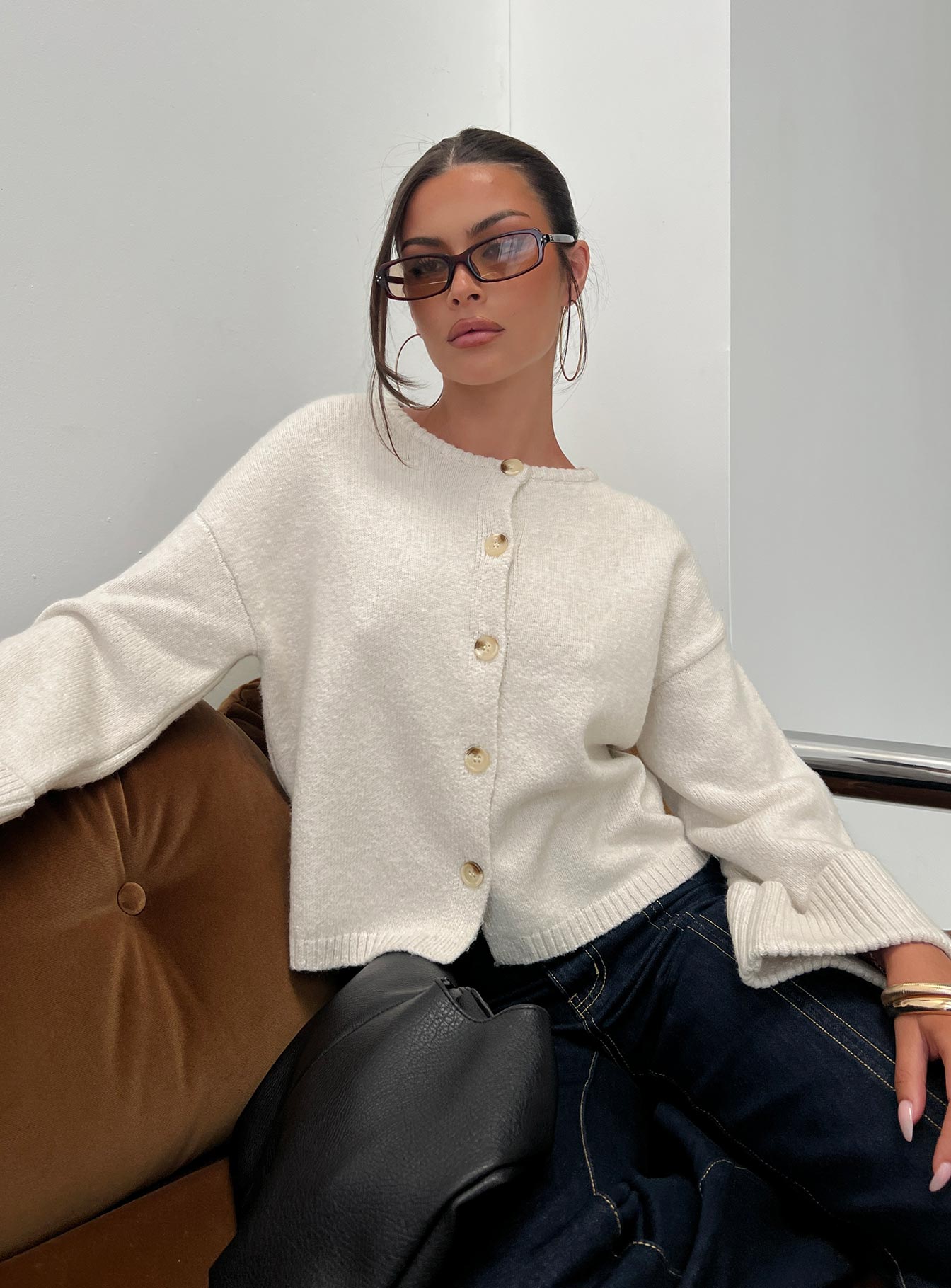 トップス jilgrace WOOL PILE KNIT CARDIGAN White 2 Elemental Collared Cardigan | PARIS GEORGIA | elysewalker