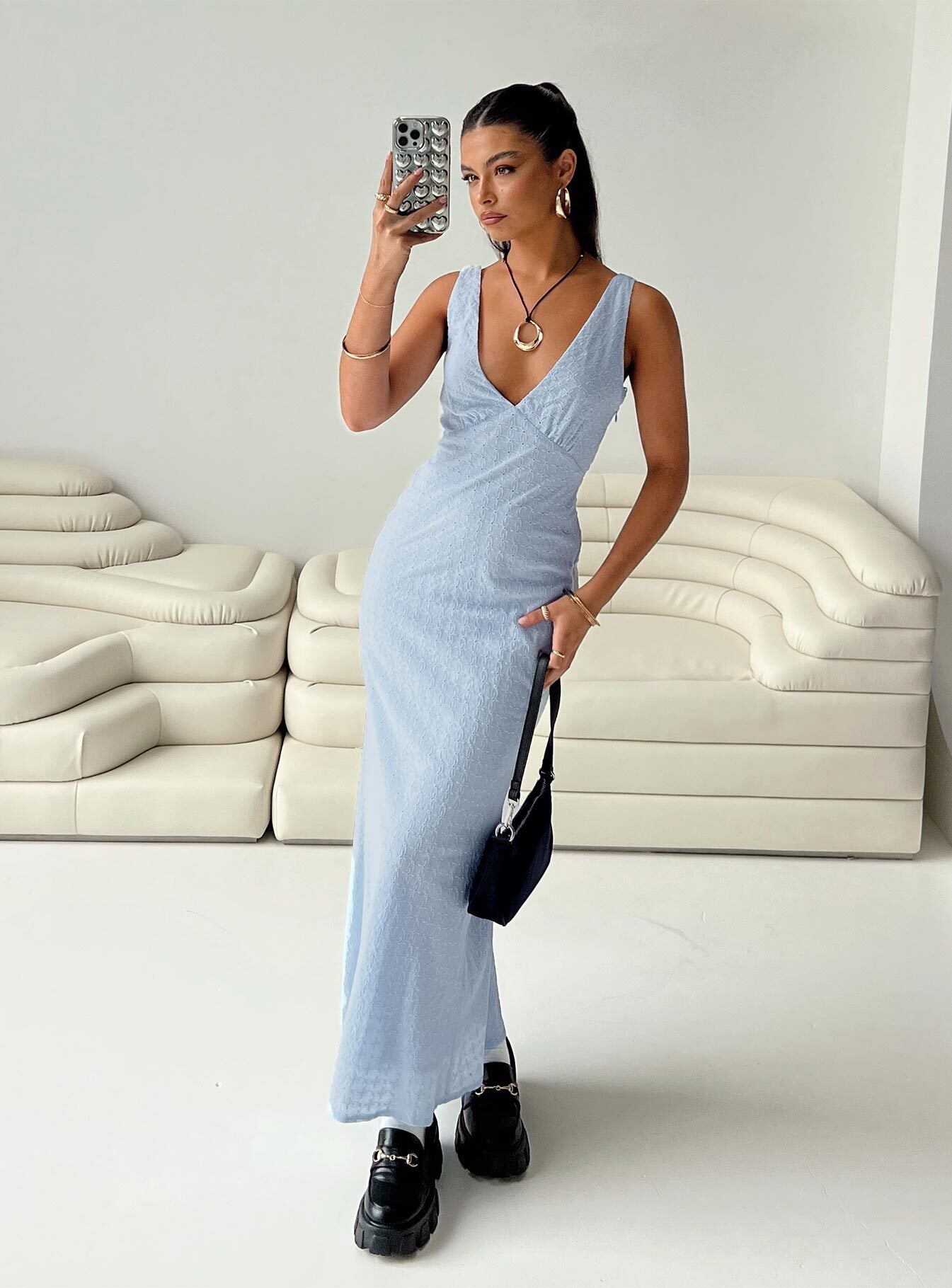 Nellie Anglaise Maxi Dress Blue | Princess Polly Nellie Anglaise Maxi Dress Blue | Princess Polly