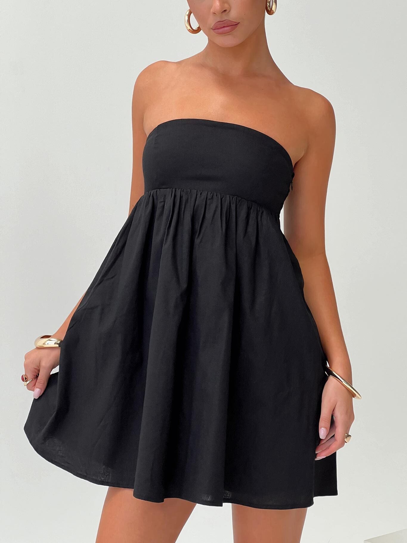 Osment strapless mini dress black