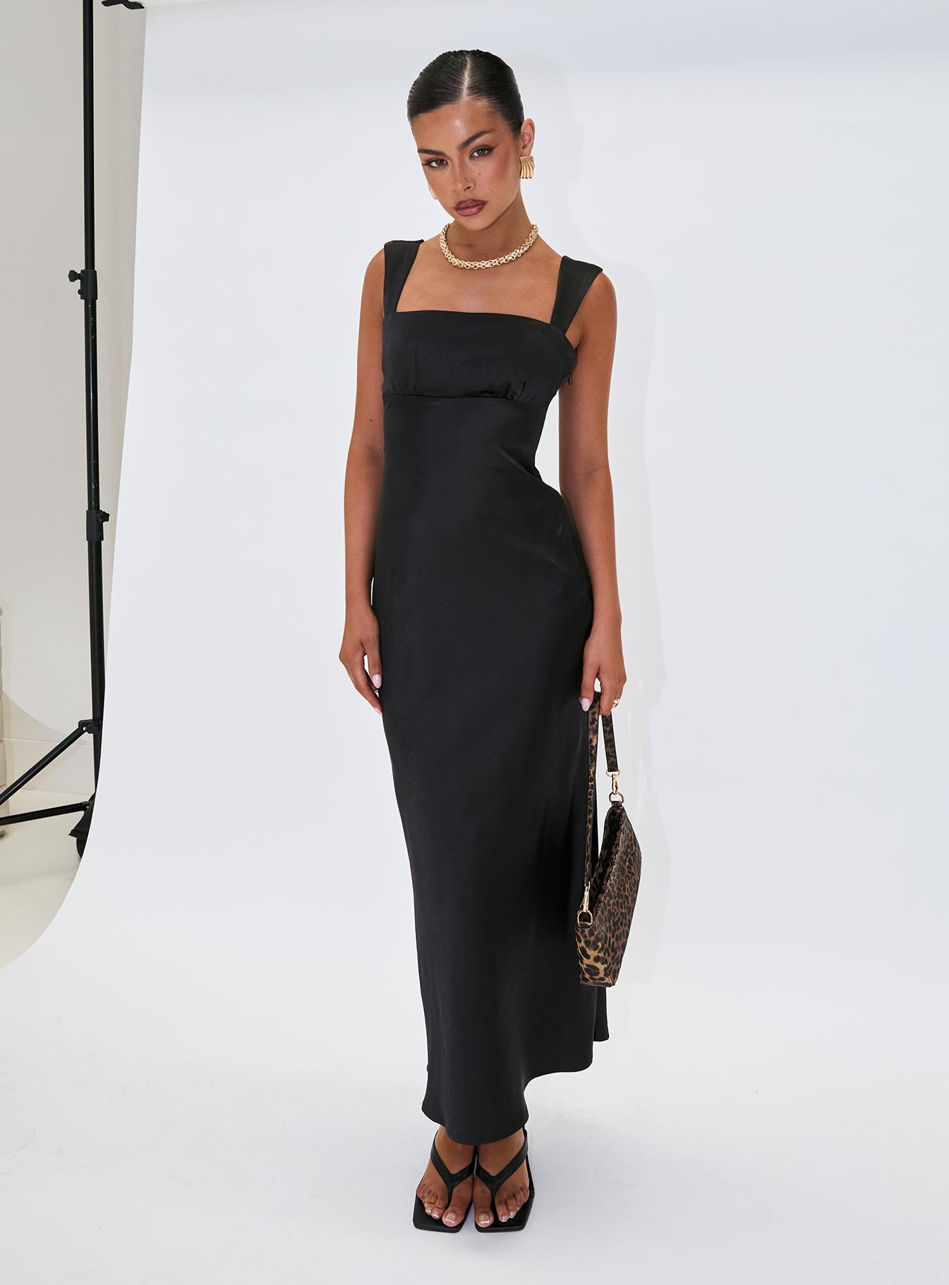 Radioactive Bias Cut Maxi Dress Black | Princess Polly Radioactive Bias Cut Maxi Dress Black | Princess Polly