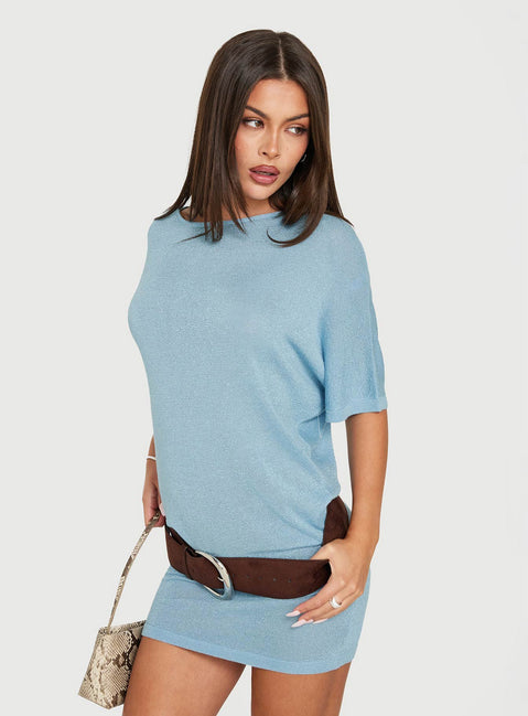 Floresita T-Shirt Knit Mini Dress Blue